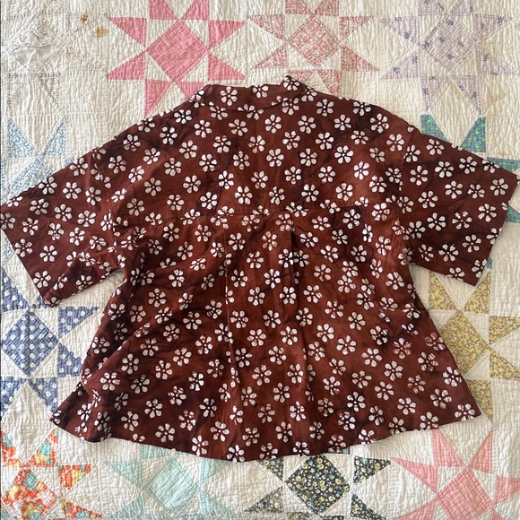 Madewell Brown Floral Women's Top - Picture 3 of 3